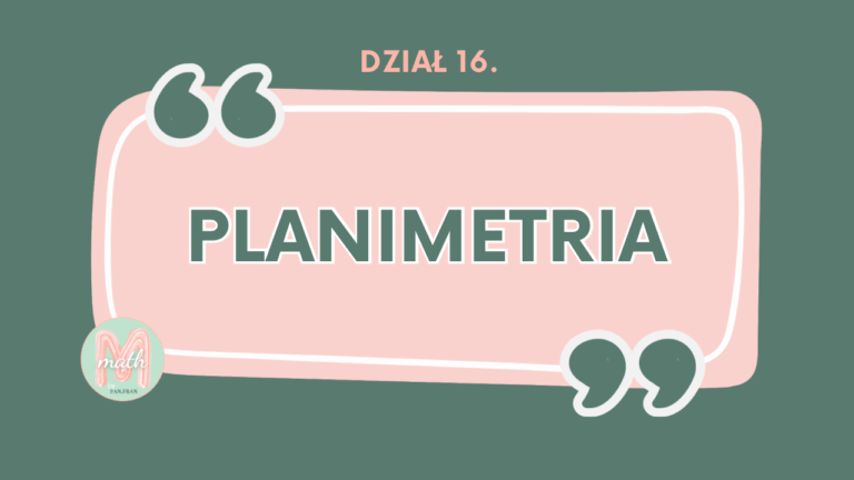 DZIAŁ XVI Planimetria