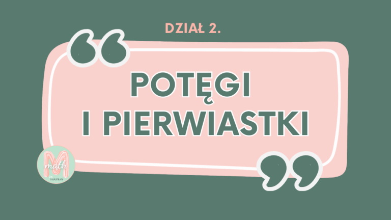 DZIAŁ II Potęgi i pierwiastki