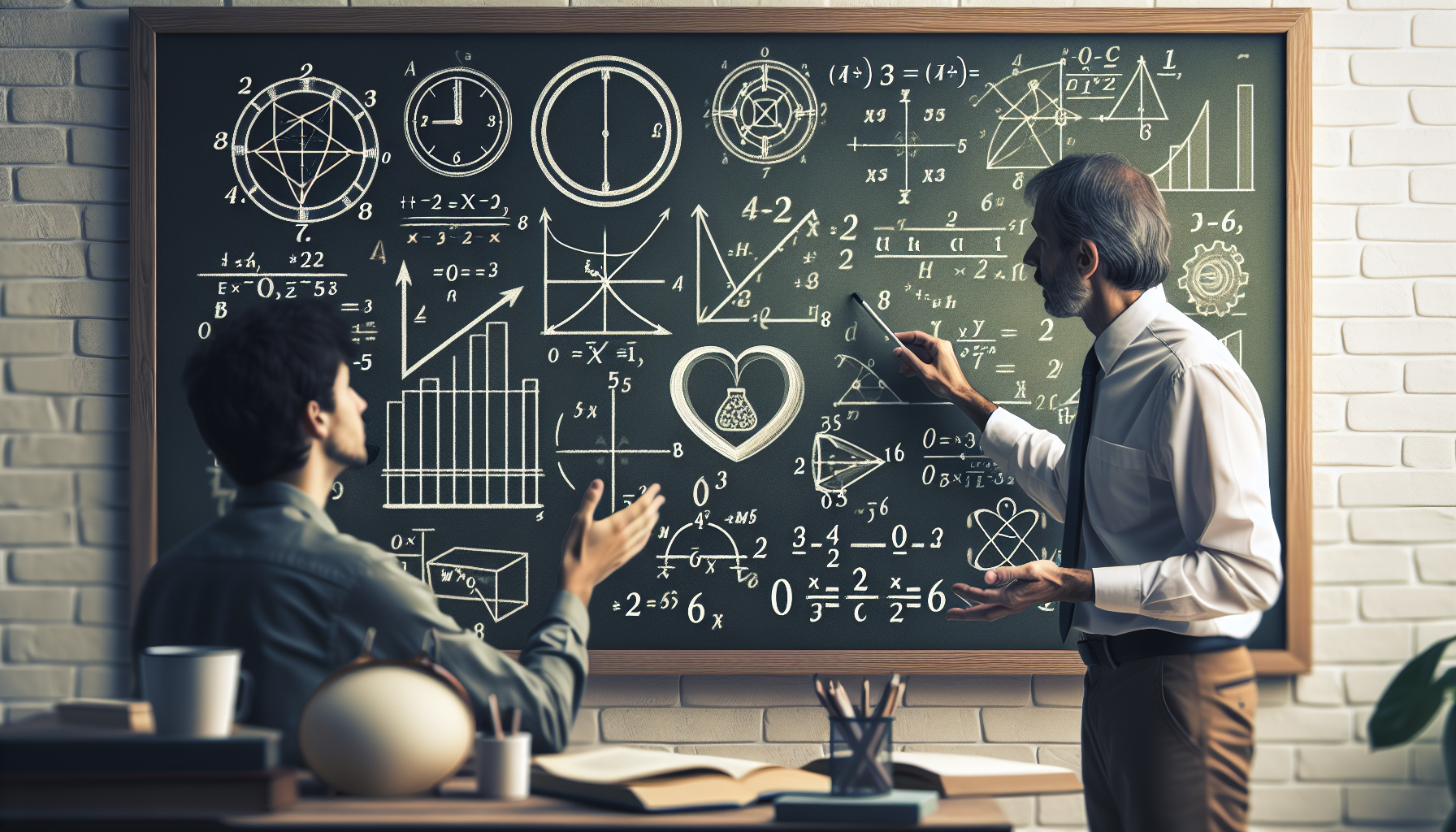 Grupa uczniów pracująca nad zadaniem matematycznym przy stole w klasie